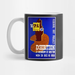 WPA FEDERAL ART PROJECT EXHIBITION, 77 NEWBURY ST., BOSTON, NOV. 28, DEC. 10, 1938 Mug